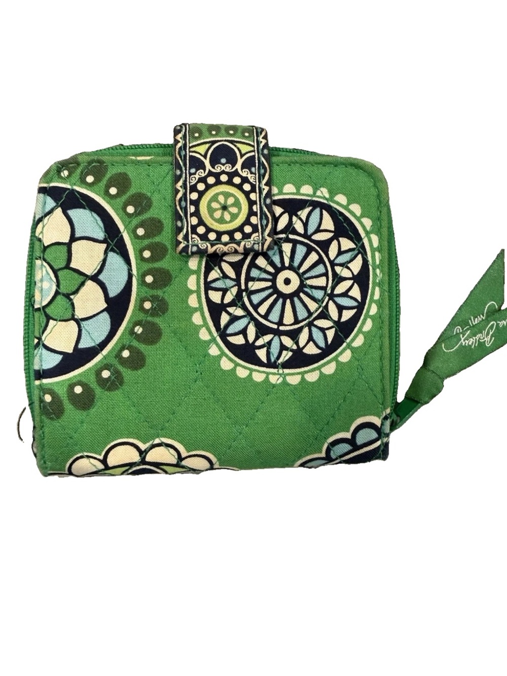 Vera Bradley Cupcakes Green Quilted Cotton Bifold Wallet Retired 2009 Vintage